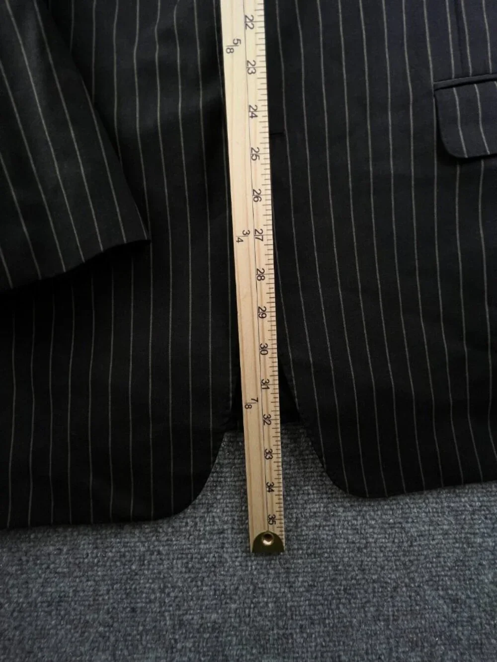 Canali Italy Mark Shale Blazer Sport Jacket Wool Rayon Striped 54 (46L) Vented